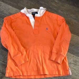 Boys orange rugby polo top size 6